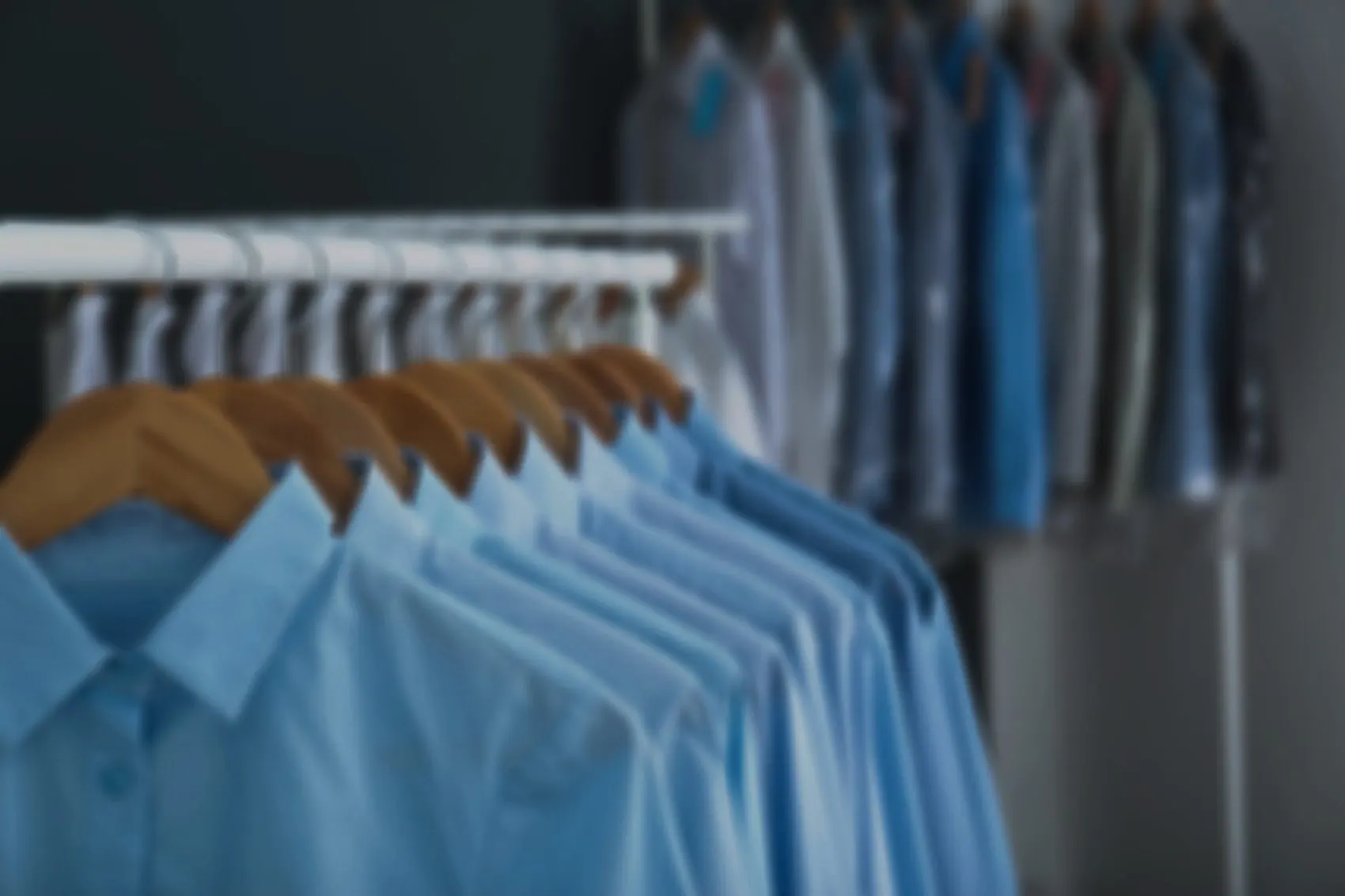 Fresh pressed shirts for laundry service